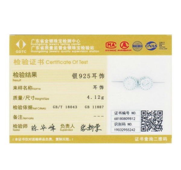 

wostu 925 sterling silver 4 carat round cut cz stud earrings for women halo bridal bridesmaid wedding jewelry gift01, Golden;silver