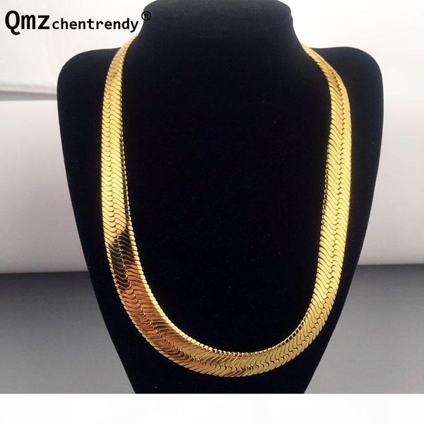 

75cm*10mm hip hop mens herringbone chain golden necklace rapper chunky chain boys rapper nightclub dj jewelry j190526, Silver
