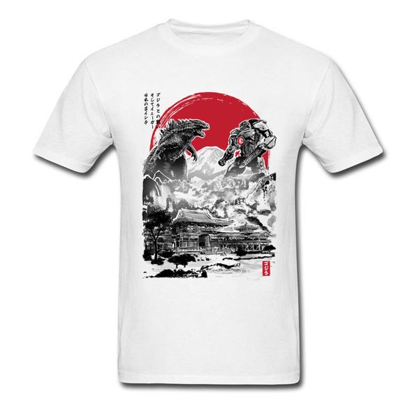 

men tshirt white gray design a t shirt custom mens anime movie tv show t-shirts big monster autumn men's tshirt battle ages