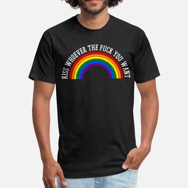 

lgbt gay pride month rainbow t shirt men designs 100% cotton crew neck fit fitness basic summer style normal shirt