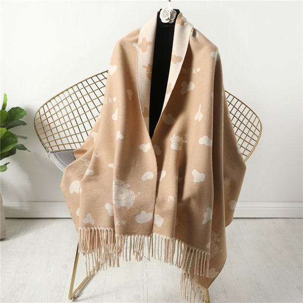 

2020 cashmere scarf women winter warm shawls and wraps design bufanda thick blanket scarves hijab foulard, Blue;gray