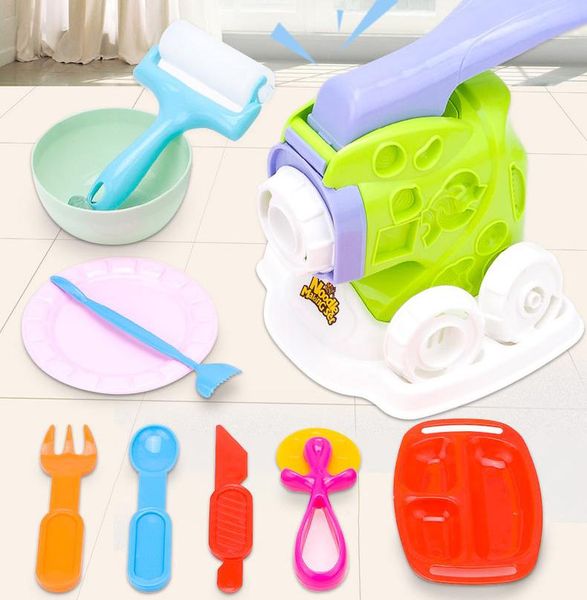 

funny pretend role play house simulation colorful clay suit diy handmade noodle maker mud kitchen kids girls education toys