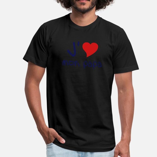 

j aime mon papa i love my daddy t shirt men character short sleeve o neck homme anti-wrinkle building summer natural shirt