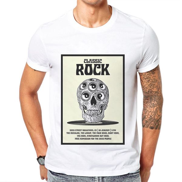 

2019 new product classic rock t shirt men many eyes skull printed white man t-shirt short sleeve 100 cotton male tee shirts