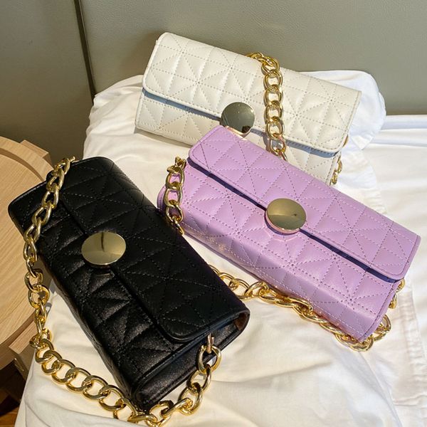 

вышивальная нить кожа pu crossbody сумка для женщин малых цепей 2020 лето элегантного плеча сумки женского крест тело сумка