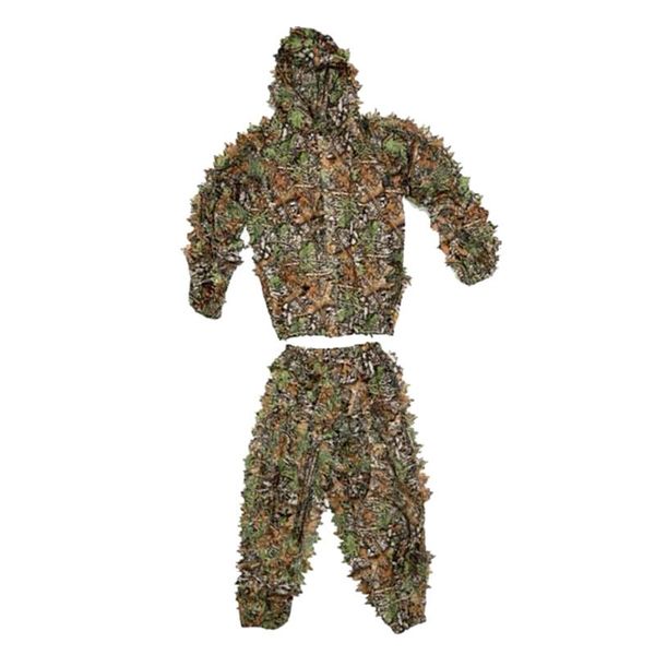 

hunting sets adults kids ghillie suits 3d leaf camo suit training sniper tactical camouflage clothes