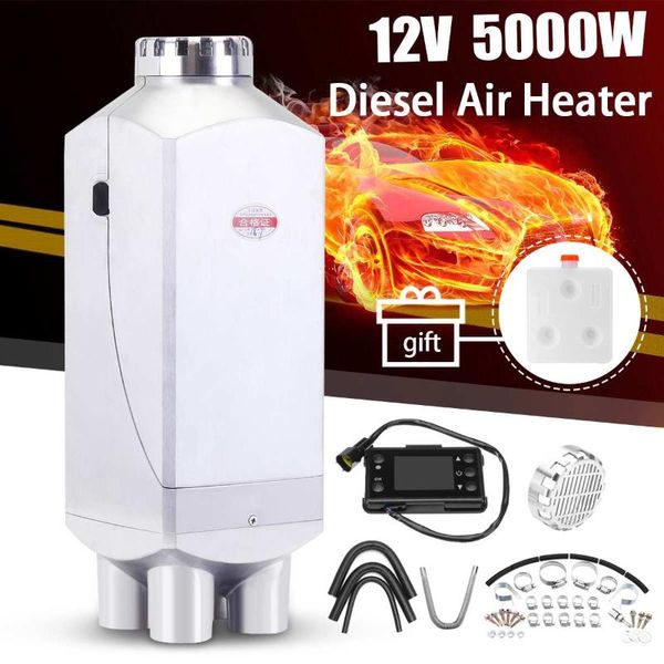 

5kw 12v metal car heater diesel air heater parking 10l tank with remote control lcd monitor for car truck boat trailer