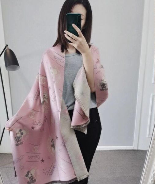 

classic scarf for female designer scarf print with gold thread female gift shawl 180 * 65 cm long without box, Blue;gray