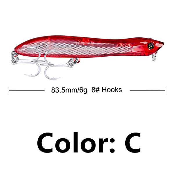 

1pcs / trolling swim water surface hard bait14g / 11cm artificial crank bait noise bass rotation lure rocker winter fishing lure