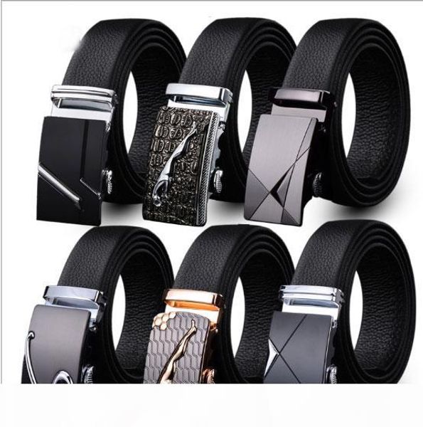 

fashion luxury belt automatically buckle belts for men buckle designer male belts fashion brand business gifts, Black;brown