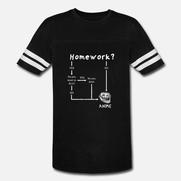 

anime vs homework anime manga otaku merch t shirt men design short sleeve crew neck natural graphic funny casual summer letters shirt
