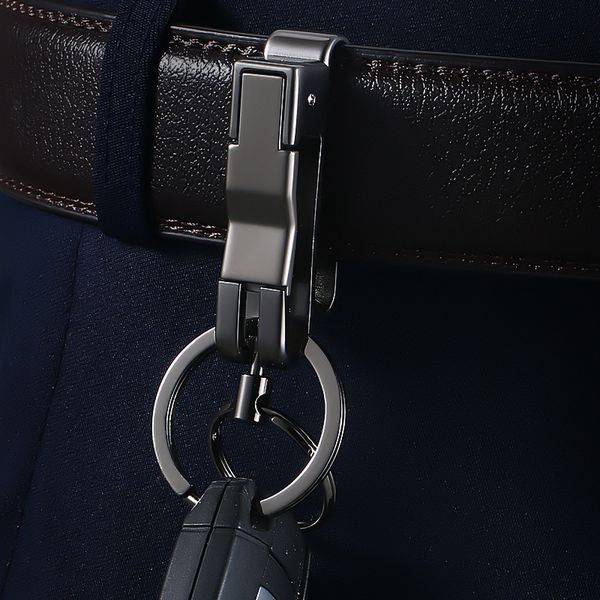 

car keychain keyring keychain car men's waist hanging men gift creative accessories, Silver