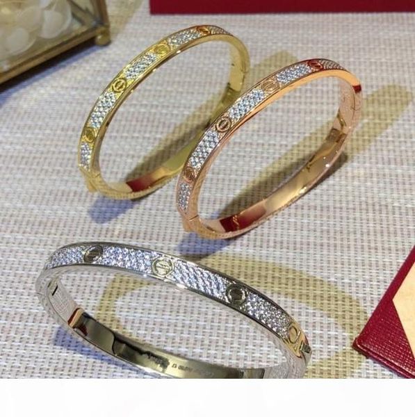 

luxury wedding engagement women bracelet pseudo gold wide edition love diamond bangle bracelet luxe for designer banquet jewelry, Black