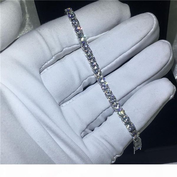 

2019 мода круглый cut теннисный браслет кубического циркония белого золота заполненные браслеты помолвки для женщин свадьбы accessaries, Black