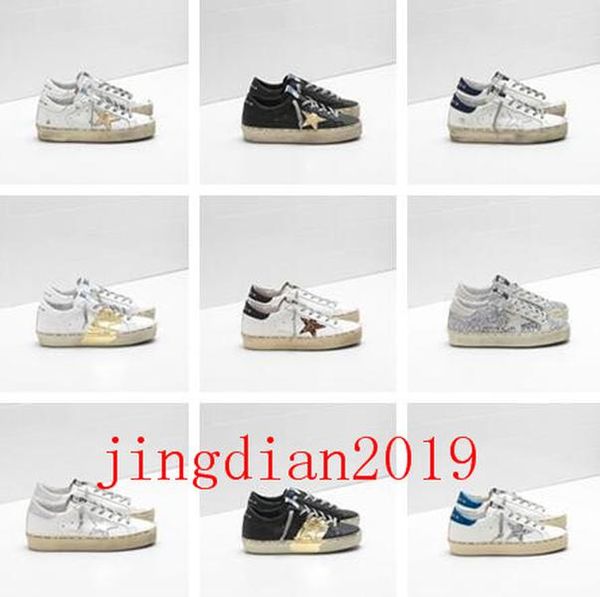 

ggdb italy brands golden old style designer fashion sneakers luxury genuine leather mens/womens casual shoes gooses trainer hi star cgz, Black;red