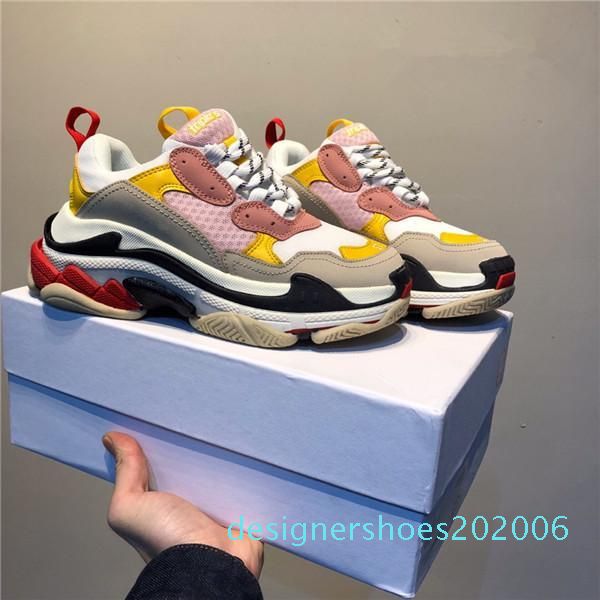 

fashion paris triple-s designer shoes low platform sneakers triple s mens casual women designer casual sports trainers chaussures 36-45 d06, Black