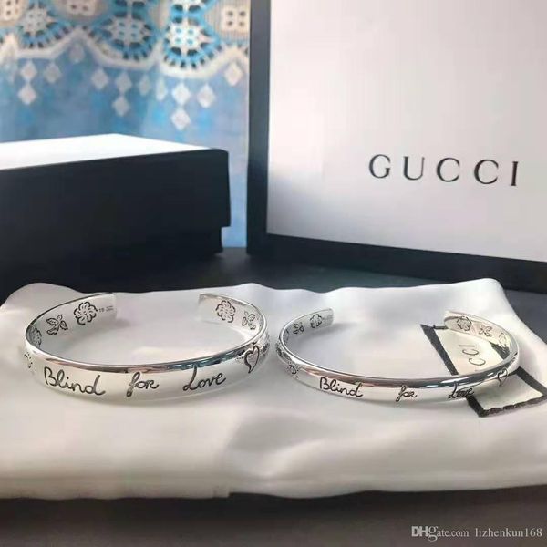 

selling love fearless couple pair bracelet 925 sterling silver bracelet fashion design letter bracelet jewelry supply, Black