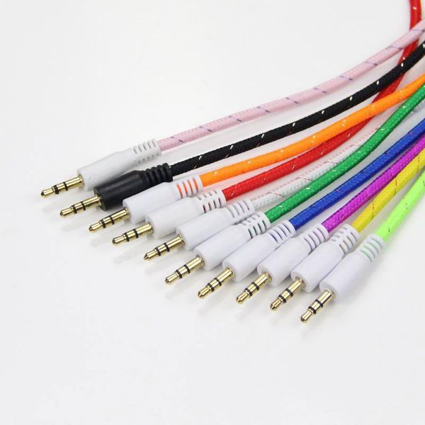 

cgjxsnew braided aux 3 .5mm stereo auxiliary car audio cable male to male for smart phone ,mobile phone