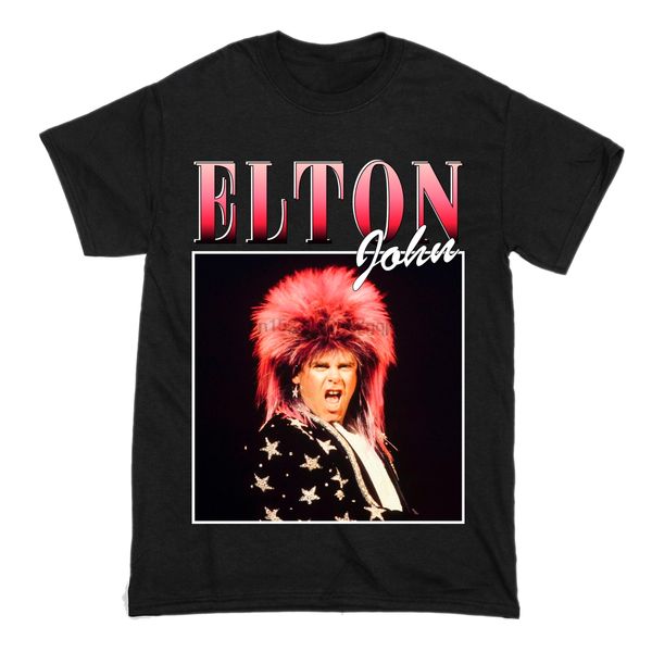 

мужчины футболка vintage elton john t-shirt женщины тенниска