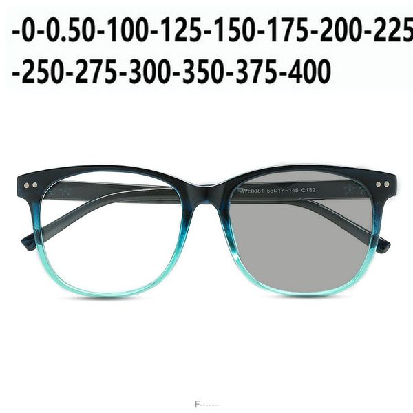 

ashion finished nearsight myopia glasses tr90 prescription eyeglasses frames degree lens diopters women blue glasses fml, Black