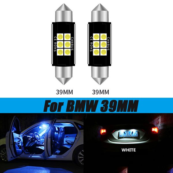 

2pcs led light c5w 39mm canbus error license number plate lights for 3 5 series e36 e46 e34 e39 e60 x5 e53(00-07) m5