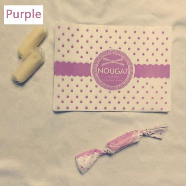 

100pcs/lot candy wrapper light purple lace circle strip twisting wax paper wedding celebrate party supplies sugar gift oil paper