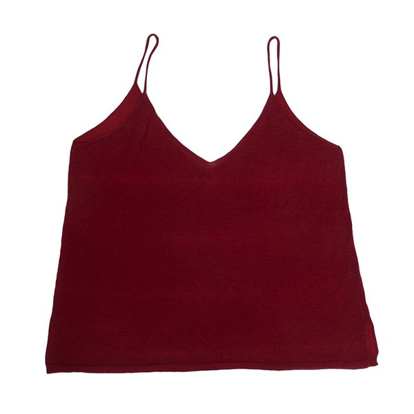 

summer thin with padded undercoat bright red blue grey ice cream undershirt with halter top, White