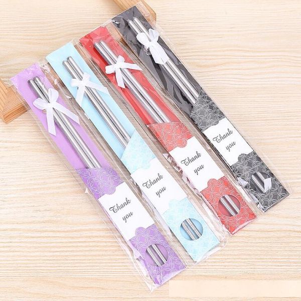 

wholesale new 1000pcs=500pair/lot east meets west stainless steel chopsticks favor chinese style wedding favors gifts lx1726