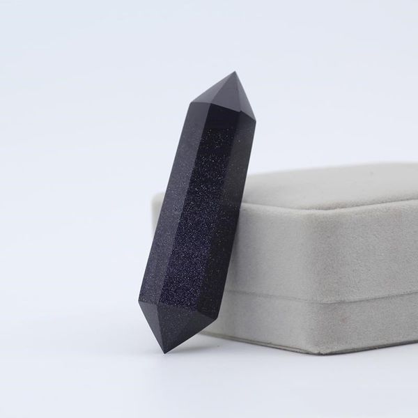 

crystal sand goldstone stones 3.3-3.5inch healing new gold wholesale quartz point natural blue chakra points reiki energy pt2009 tlkns