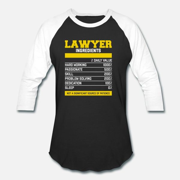 

unique lawyer ingredients t shirt men personalized 100% cotton round collar pictures fitness new fashion spring autumn letter shirt