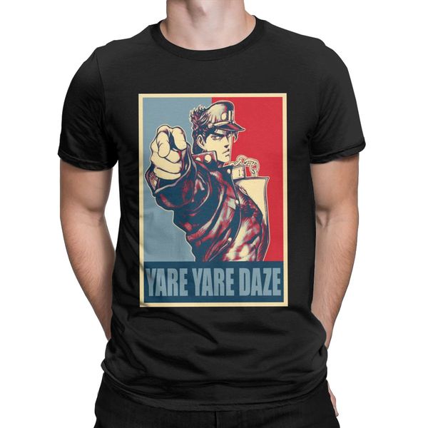 

yare yare daze jojos bizarre adventure t shirts for men cotton unique t-shirt o neck joestar joseph tees short sleeve adult