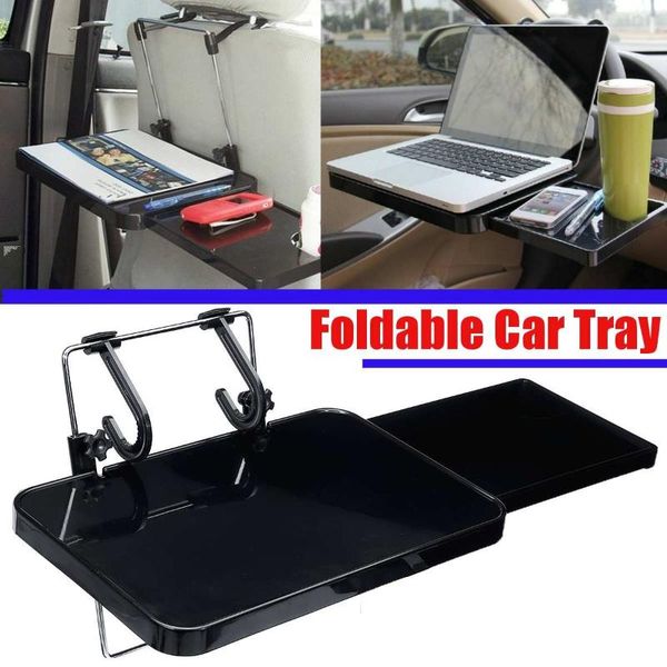 

foldable car steering wheel seat back laptray drink table holder stand car computer rack with drawer shelf