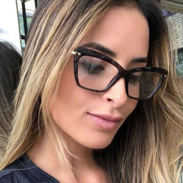 

2020 new fashion jelly retro cat's eye plastic frame glasses frames women trending styles brand optical computer glasses, White;black
