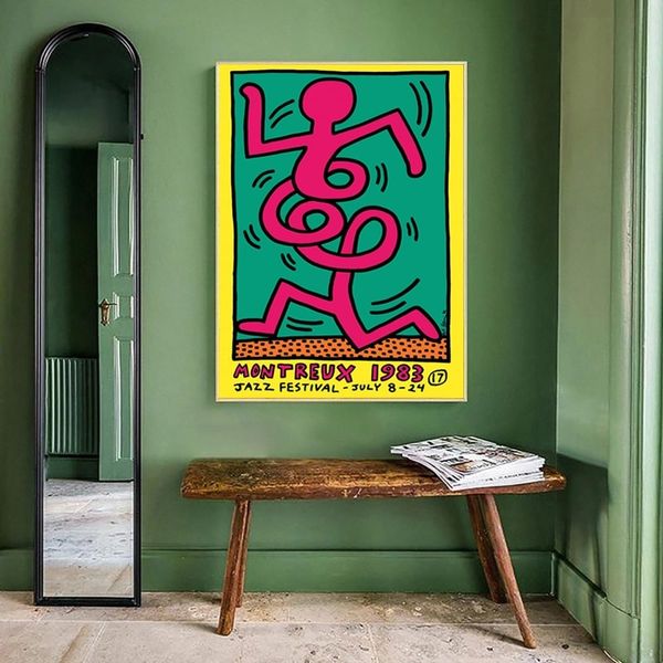 

keith harin montreux jazz festival poster and prints famous oil painting abstract canvas art wall picture for bedroom home decoration
