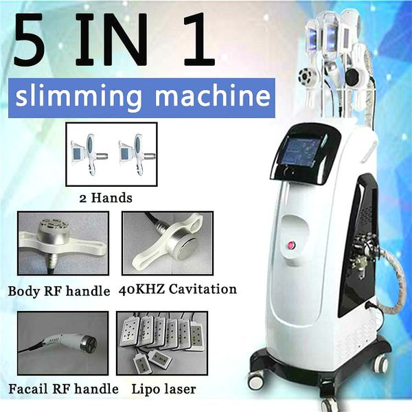 

new 5 in 1 cryolipolysis cavitation+lipoe body lift+40k+lipo laser fat ing cryo therapy weight reduce machine