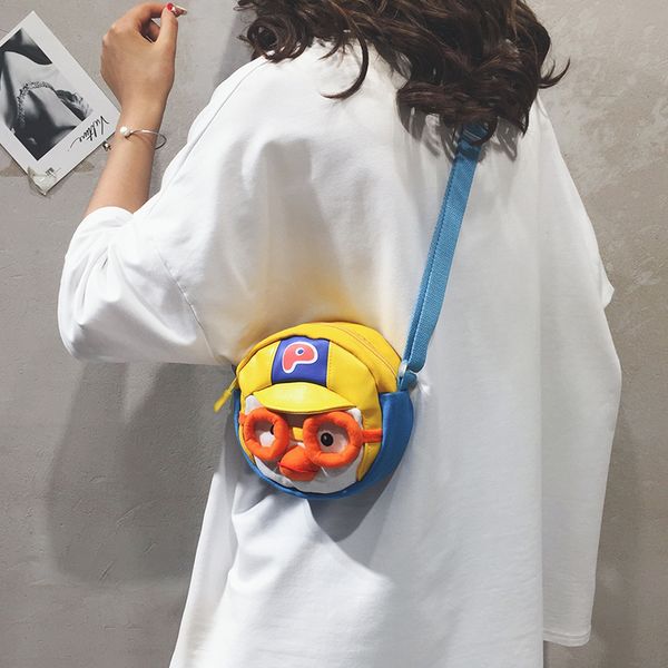 

cartoon cute small bag female bag new 2020 casual personality small round girls canvas cross-body trend