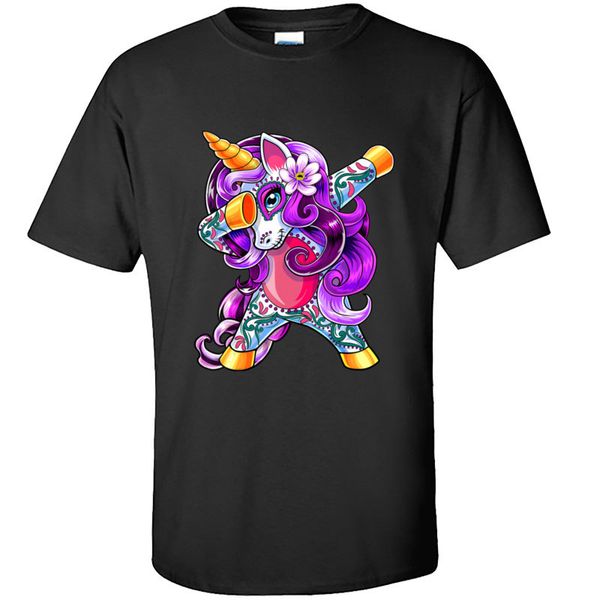 

dabbing unicorn happy christmas t shirt day of the dead unicorn cute graphic men's & tees pure cotton ing