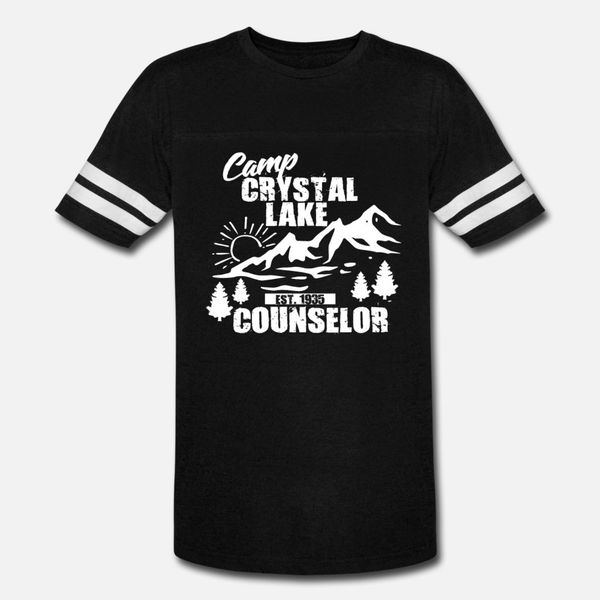 

camp crystal lake est 1935 counselor t shirt men graphic cotton o neck homme graphic authentic summer formal shirt