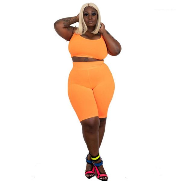 

natural color tracksuits casual short tank knee length pants plus size women clothing women biker shorts sets designer, Gray