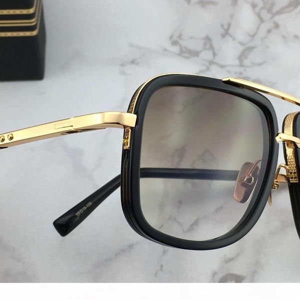 

luxury-vintage square pilot sunglasses gold brown gradient sonnenbrile fashion men designer sunglasses glasses new with box, White;black