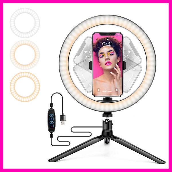 

profissional lighting led ring light with tripod stand selfie phone makeup ring light lamp pgraphy youtube tiktok video