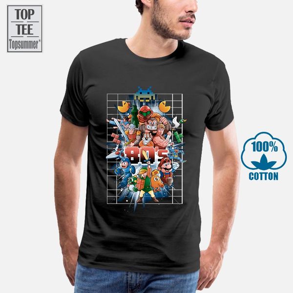 

80s лучшие друзья t-shirt men game collection футболка марио zelda тетрис pacman супермен тенниски black top tee одежда