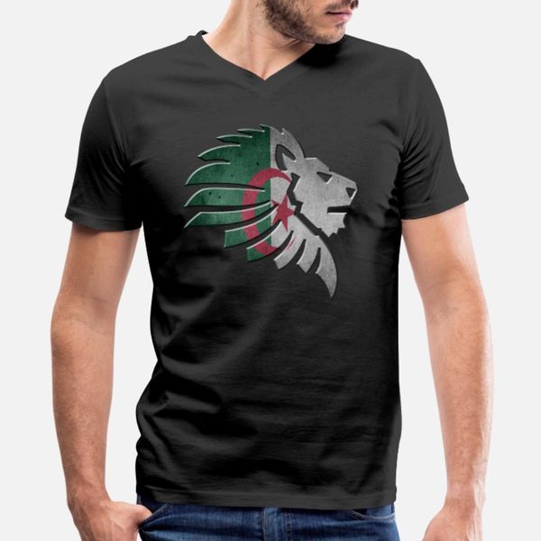 

algeria t shirt men loose short sleeve crew neck trend loose fashion summer letter