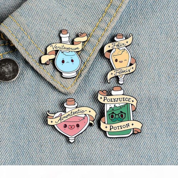 

emotional reagent brooches pins mood potion enamel brooch pins cartoon brooches badges denim clothes bag pins gifts for friends, Gray