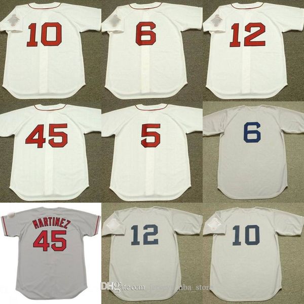 

men youth women 12 ellis burks 6 bill buckner 10 rich gedman 45 pedro martinez boston 1987 baseball jersey 02, Blue;black