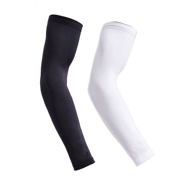 

new 1 pair outdoor lycra sports cycling sun protective arm sleeve, Black;gray