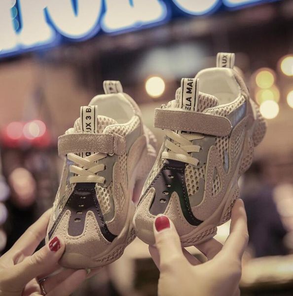 

children shoes boys sneakers girls sport shoes child leisure trainers casual breathable kids running basketball, Black