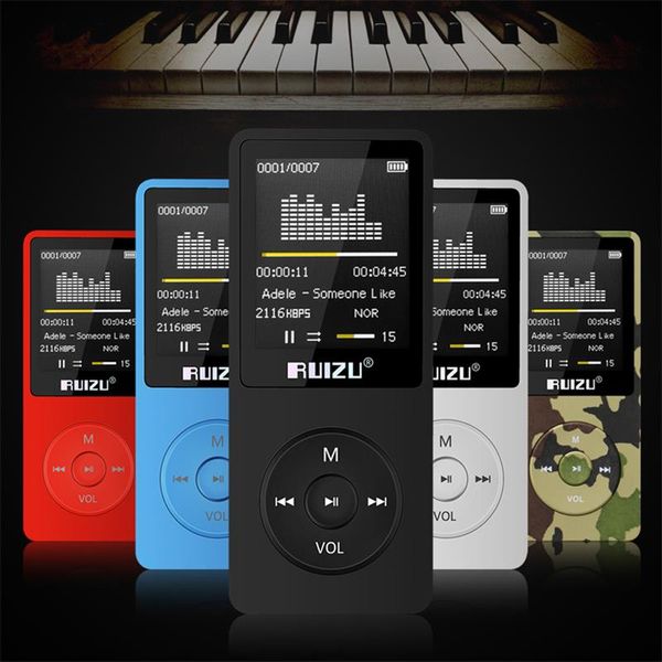 

2020 new original ruizu x02 hifi mp3 music player 8gb sport mp3 player with 1.8" tft screen support fm radio,,clock,data