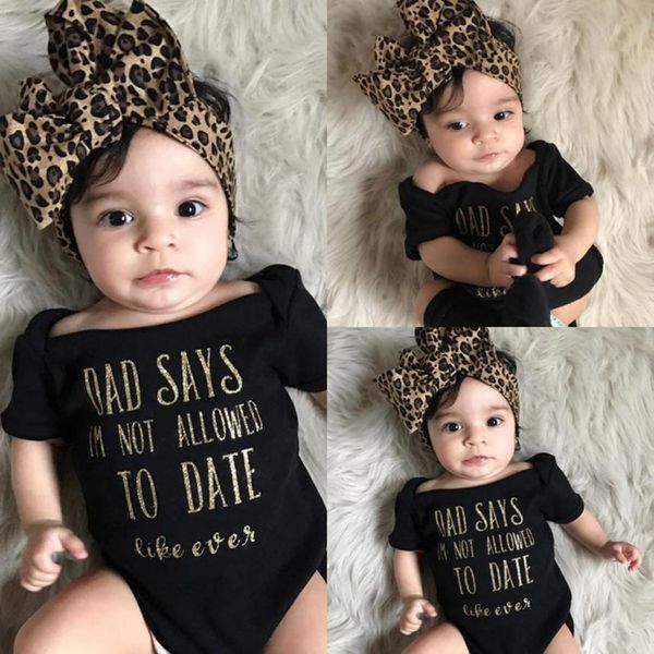

soft newborn infant baby girls letter romper jumpsuit headband outfits clothes set brief fashion style august 14, Blue