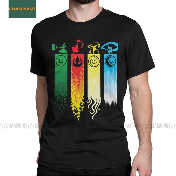 

avatar four elements avatar the last airbender t-shirt for men legend of korra aang appa short sleeve t shirts present